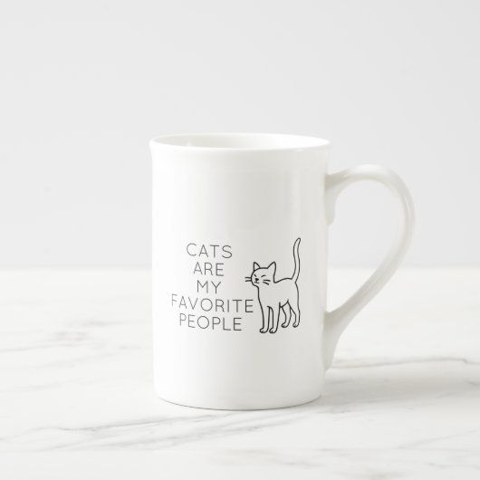 Cats are my favorite people ボーンチャイナマグカップ (右)