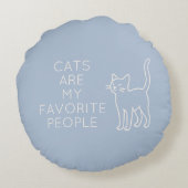 Cats are my favorite people ラウンドクッション (裏面)