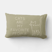 Cats are my favorite people ランバークッション (裏面)