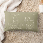 Cats are my favorite people ランバークッション (ブランケット)