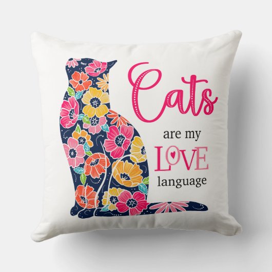 Cats are my LOVE Language クッション (裏面)