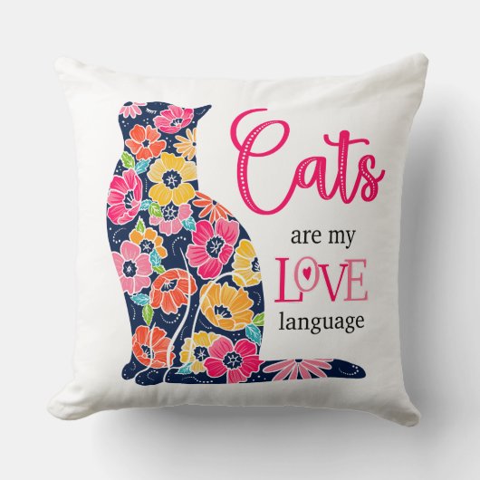 Cats are my LOVE Language クッション (正面)