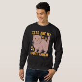 Cats Are My Spirit Animal I Cat Owner Cute Cat  I  スウェットシャツ (正面フル)