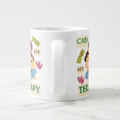 Cats Are My Therapy – Cute Cat Lover Design ジャンボコーヒーマグカップ (裏面)