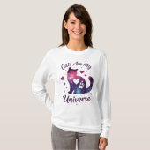 Cats Are My Universe Galaxy Sweatshirt Tシャツ (正面フル)