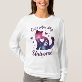 Cats Are My Universe Galaxy Sweatshirt Tシャツ