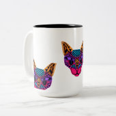 Cats are pure happiness ツートーンマグカップ (正面左)