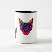 Cats are pure happiness ツートーンマグカップ (中央)