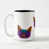 Cats are pure happiness ツートーンマグカップ (左)