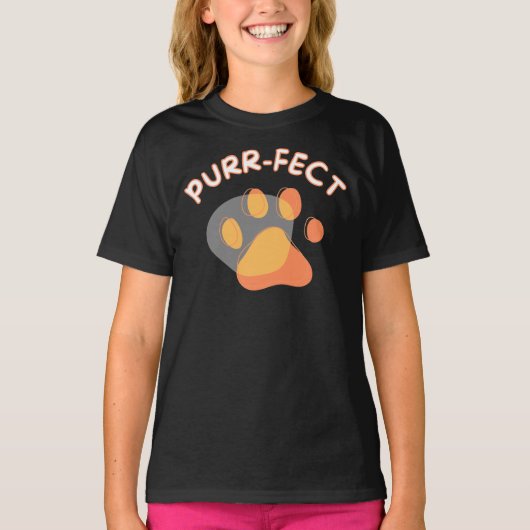 Cats are PURRFECT - Kid's T-Shirt Tシャツ (正面)