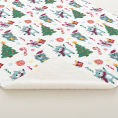 Cats At christmas Whimsical Pattern シェルパブランケット (3/4)
