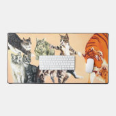 Cats at Play デスクマット (キーボード&マウス)
