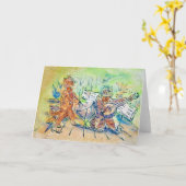 Cats BandのLouis Wain カード (黄色い花)