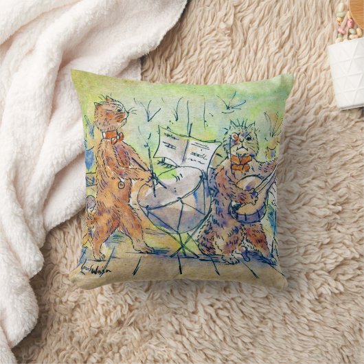 Cats BandのLouis Wain クッション (ブランケット)