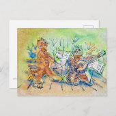 Cats BandのLouis Wain ポストカード (正面/裏面)