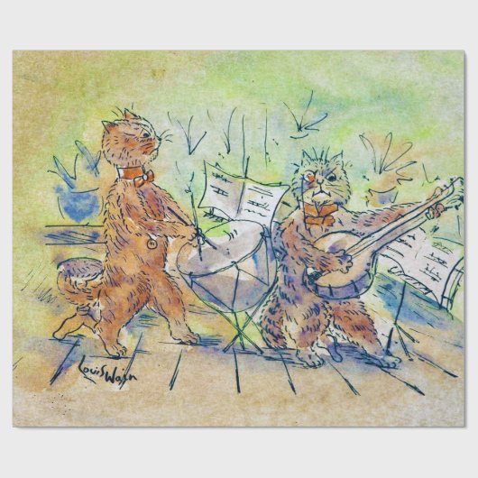 Cats BandのLouis Wain ラッピングペーパー (フラット)