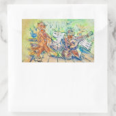 Cats BandのLouis Wain 長方形シール (バッグ)