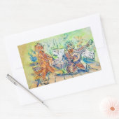 Cats BandのLouis Wain 長方形シール (封筒)