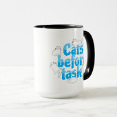 Cats Before Tasks Funny Cat Mug マグカップ (正面右)