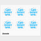 Cats Before Tasks Sticker スクエアシール (シート)
