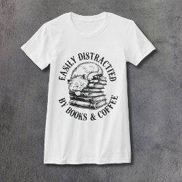 Cats, Books, & Coffee Women's Fitted Tシャツ