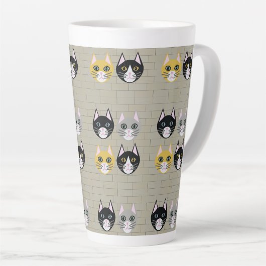 Cats brick カフェラテマグ (右アングル)