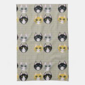 Cats brick キッチンタオル (縦)