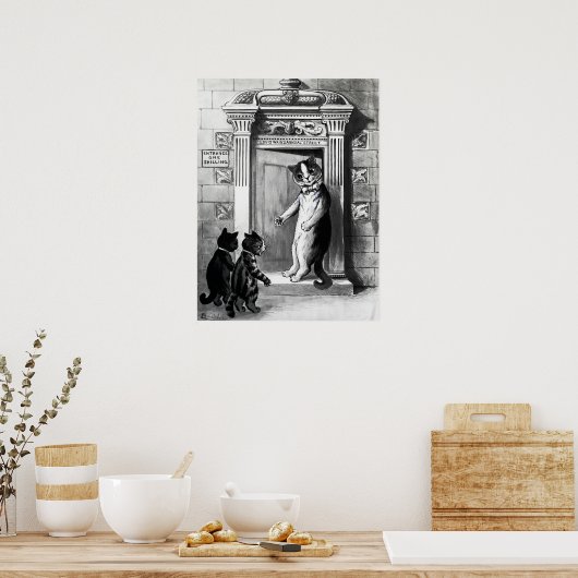 Cats by Louis Wain ポスター (キッチン)