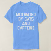 Cats & Caffeine  funny saying sarcastic novelty cu Tシャツ (デザイン正面)