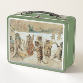 Cats Carol Singing by Louis Wain   メタルランチボックス