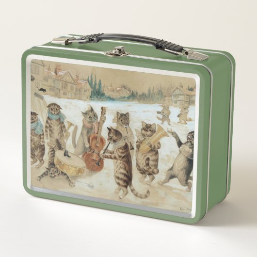 Cats Carol Singing by Louis Wain   メタルランチボックス (正面)