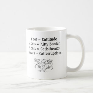 Cats_-_Cartoon_2の1匹の猫= Cattitude 2猫= Ki… コーヒーマグカップ