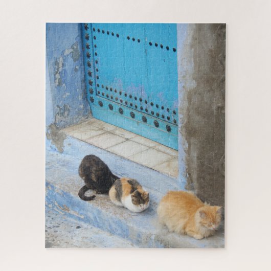 Cats, Chefchaouen，モロッコ ジグソーパズル (縦)