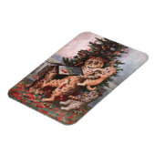 Cats Christmas by Louis Wain マグネット (左側)