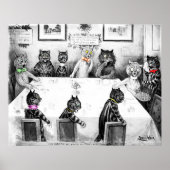 Cats Christmas Catastax by Louis Wain ポスター (正面)