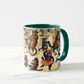 Cat's Christmas Party, Louis Wain マグカップ (正面右)