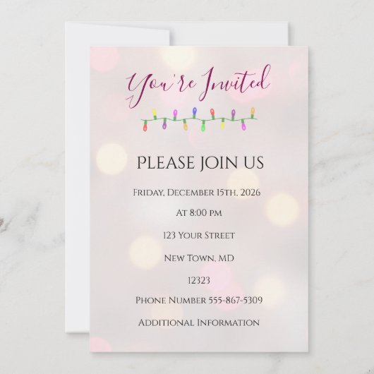 Cat's Christmas Party - Louis Wain Invitations (裏面)