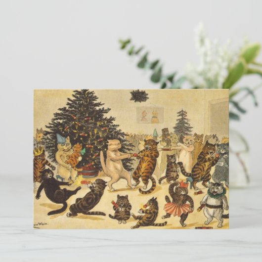 Cat's Christmas Party - Louis Wain Invitations (スタンド正面)