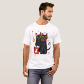 Cats Christmas Retro 50s 60s Xmas (2) Tシャツ (正面フル)