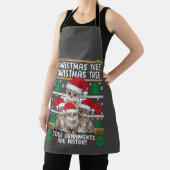 Cats Christmas Shirt Funny Ornaments Pajama Family エプロン (インサイチュ)