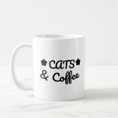 Cats & Coffee -  Cat Lover Gift コーヒーマグカップ (左)