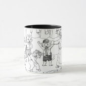 Cats (Coloring写真)、Louis Wain マグカップ (中央)