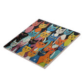 Cats doodle art タイル (側面)