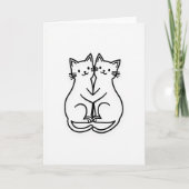 Cats Embrace Love Greeting Card カード (正面)