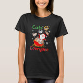 Cats Everyone Christmas Santa Claus Tシャツ (正面)