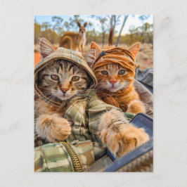 Cats Exploring the Australian Outback シーズンポストカード