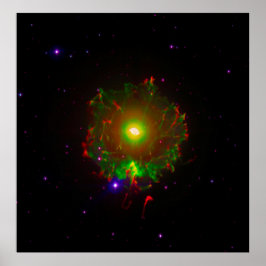Cat's Eye NebulaまたはNGC 6543カラーコンポジットZGOA ポスター