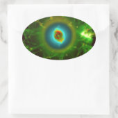 cats-eye-nebula-11167惑星霧、constellatio 楕円形シール (バッグ)