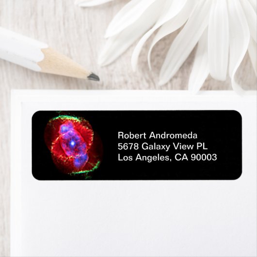 Cat's Eye Nebula NGC 6543光学複合ZGOS ラベル (インサイチュ)