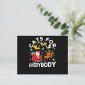 Cats for all Merry Christmas Cat Christmas ポストカード (スタンド正面)